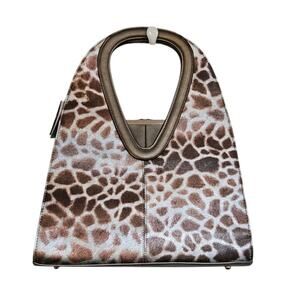 Steve Harvey Celbrity Series Handbag Purse Animal Print Metallic NWT